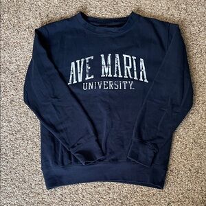 Ave Maria University Navy Pullover